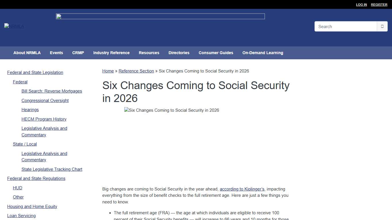 Six Changes Coming to Social Security in 2026 - NRMLA
